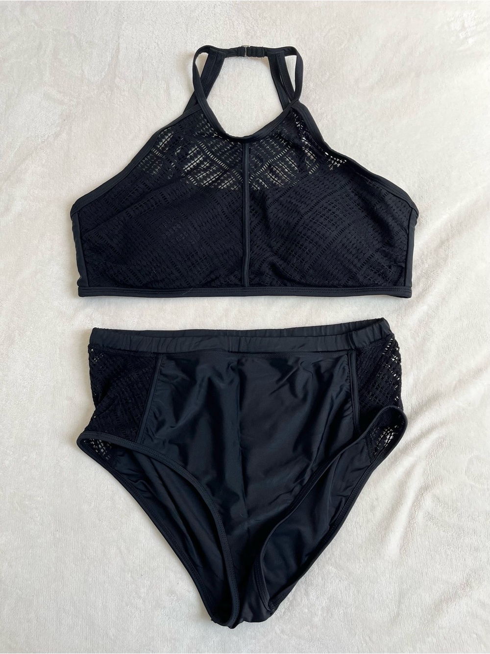 Swimsuits For All Black Two-Piece Swim Set